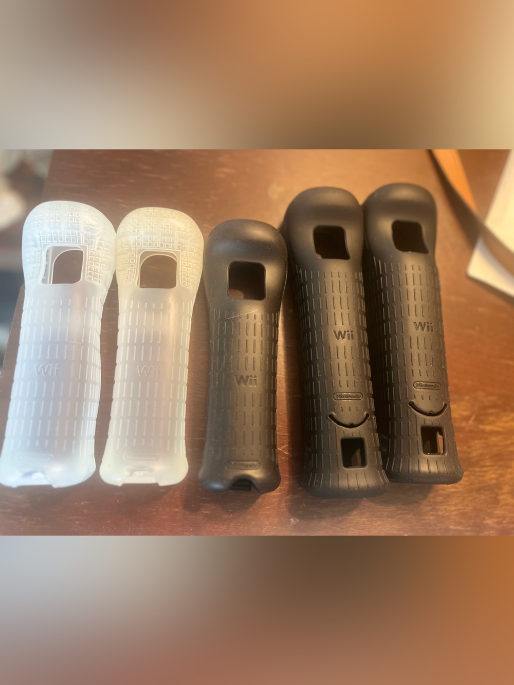 Nintendo Wii Silicone Remote Grips - Black & Clear Set